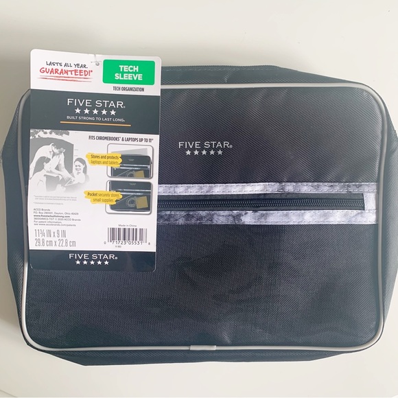 Five Star | Chromebook Sleeve Black Fits 11" - Picture 5 of 6